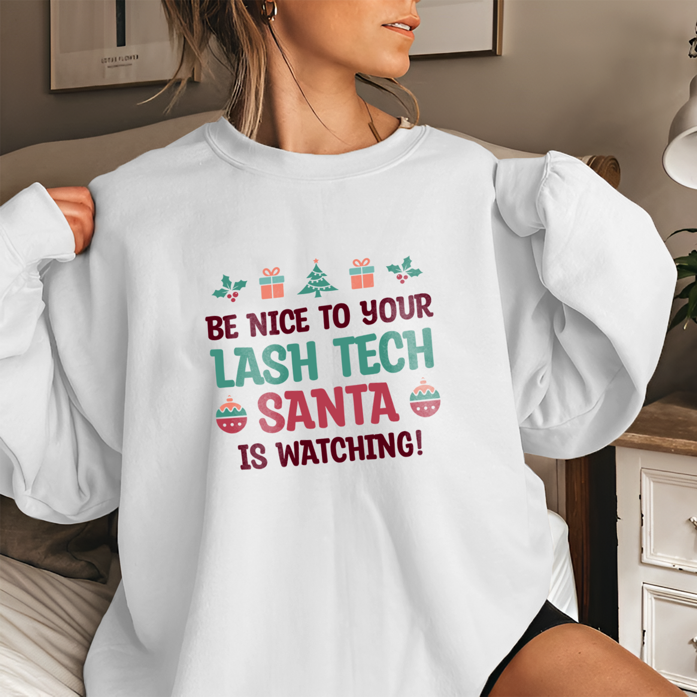 Lash Artist Sweatshirt, Be Nice, Gift for Lash tech