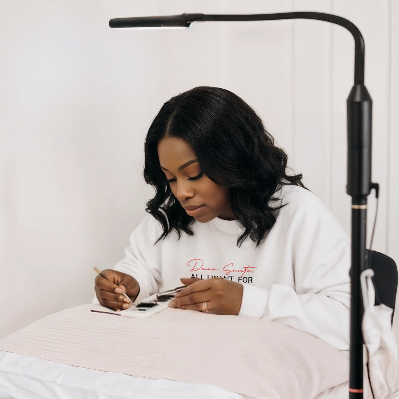 Lash Artist Sweatshirt, Dear Santa, All I Want For Christmas Is Lashes, Gift for Lash tech