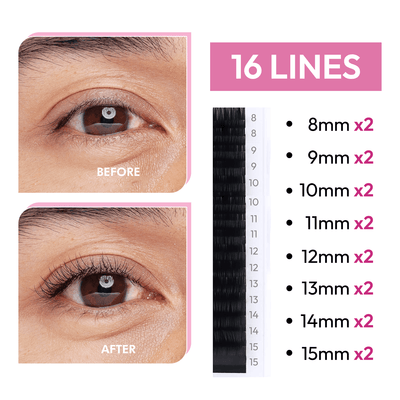 EASY FAN Russian VOLUME Lash Extensions | .10 .12 | Mixed/Single length | for WHOLESALE Pre-order Only - Eyesy Lash