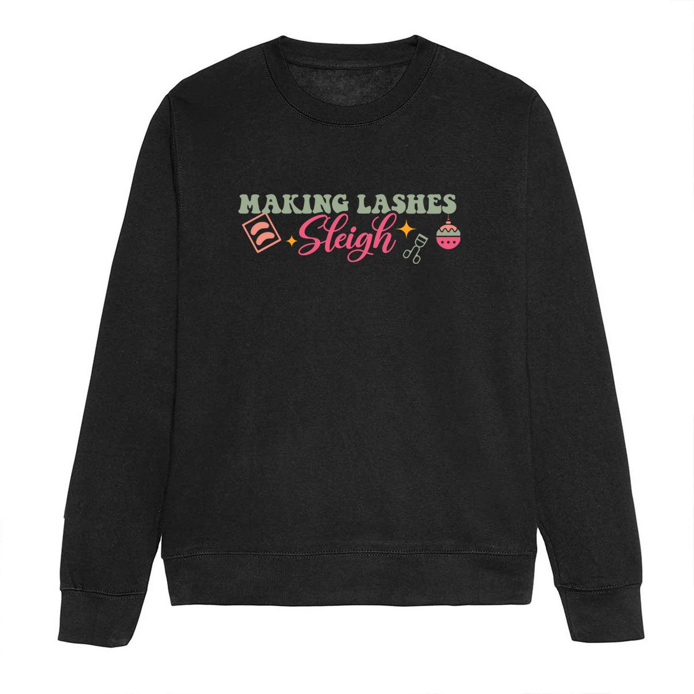 Lash Artist Sweatshirt, Making Lashes Sleigh, Gift for Lash tech