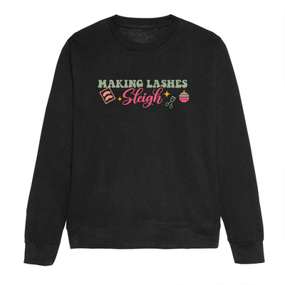 Lash Artist Sweatshirt, Making Lashes Sleigh, Gift for Lash tech