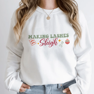 Lash Artist Sweatshirt, Making Lashes Sleigh, Gift for Lash tech