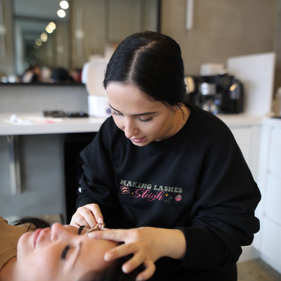 Lash Artist Sweatshirt, Making Lashes Sleigh, Gift for Lash tech