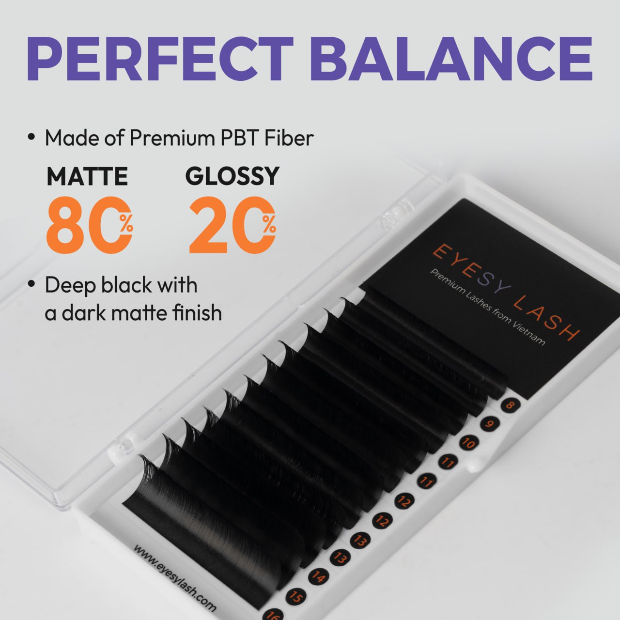 Classic & Volume Cashmere Lash Extensions 8-16mm Mixed Tray